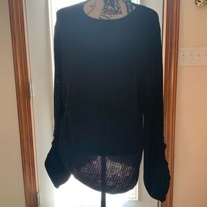 Ali +Andi XL NWOT black sweater. Asymmetrical. Long sleeves
